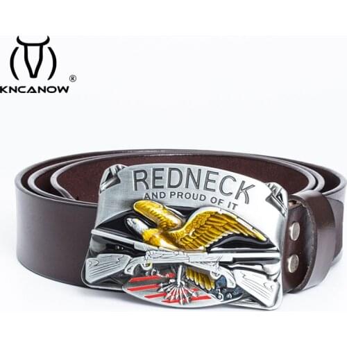 Personalized Fashion 3.8cm Wide Belt Zinc Alloy Harajuku Redneck Eagle Buckle Jeans Gift Strap Military Tactical Cinturones