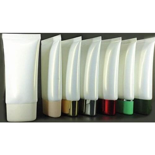 50ml Empty Storage Travel White Tube with many colors Cosmetic Hand Cream Lotion Containers Bottle 50pcs/lot