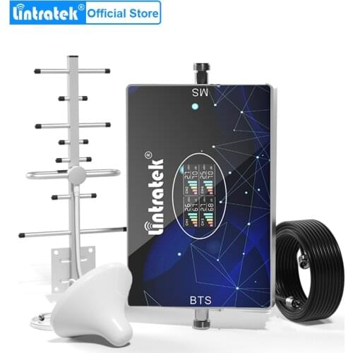 Lintratek 70dB repetidor 4G 3G 2G GSM four band signal booster B3 B1 B7 B20 900 1800 2100 2600 LTE800 mhz mobile phone amplifier