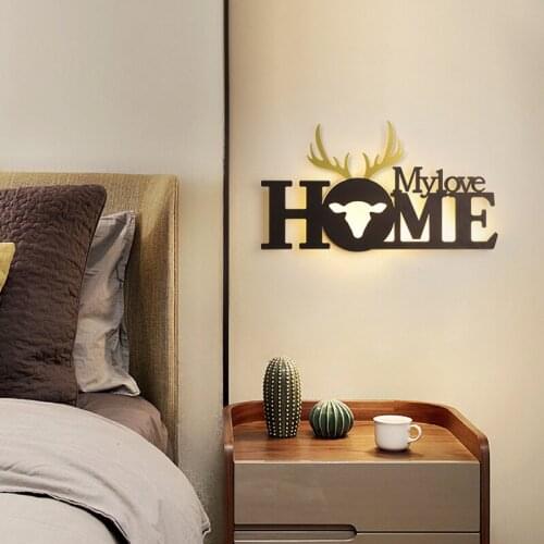 Led English Letter Lamp home Living Room Background Decoration wall Lamp Modern Simple Bedroom LED Wall Light Bedside Aisle Lamp