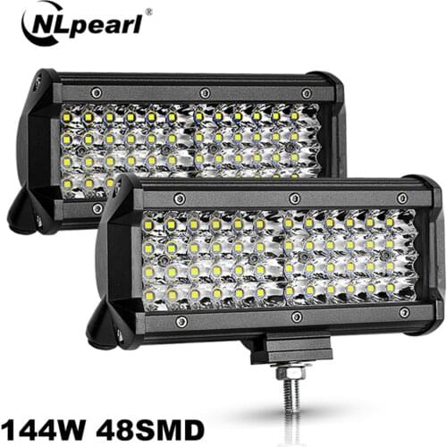 NLpearl Offroad LED Light Bar/work Light 12 24 Volt Spotlight LED Light Bar for Car Truck Boat Niva Lada 4x4 Atv LED Headlights