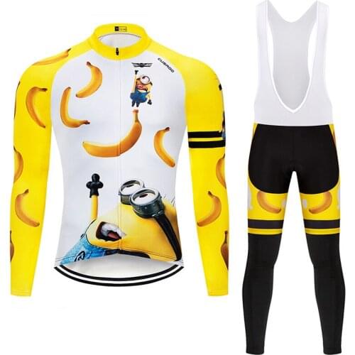 Crossrider 2021 Winter Cycling Jersey Set Thermal Fleece MTB Bike Clothing Ropa Ciclismo Funny Bicycle Wear Long Maillot culotte