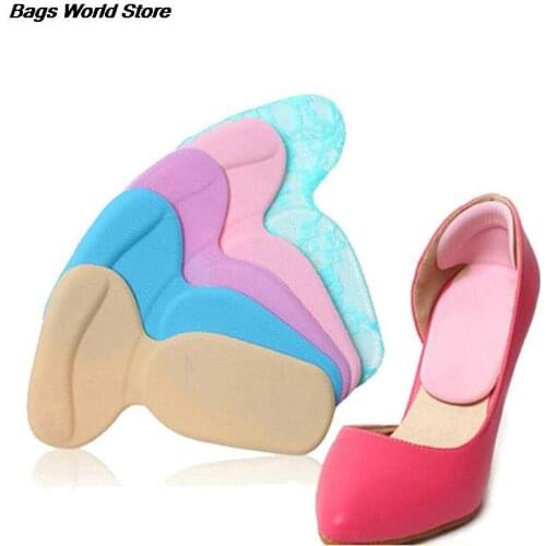 Shoe Back Heel Inserts Soft T-Shape High Heel Liner Grips Pain Relief Foot Protector Cushion Pad Insole for Women Insert