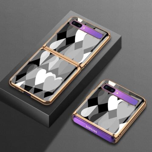 For Samsung zflip phone case f7070 protective cover 5g womens net red f700n tide brand f7000 glass