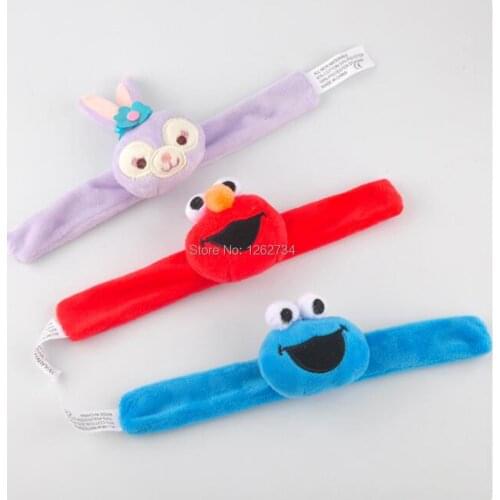 3 Styles Sesame Street Elmo Cookie Monster Rabbit Wristband Hairband Xmas Plush Doll Figures Toy PCXB