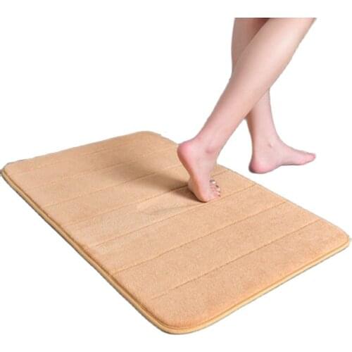 1Pcs Home kitchen Bathroom Non-slip Mat Coral velvet Absorbent Carpet40X60cm 50X80cm Memory Foam Absorb water floor mats Decor