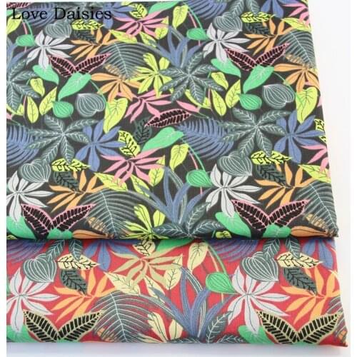 100% Cotton Twill RED BLACK Color Maple Leaves fabric for DIY Kid Bedding Apparel Dress Handwork Craft Home Decor Tissue Textile