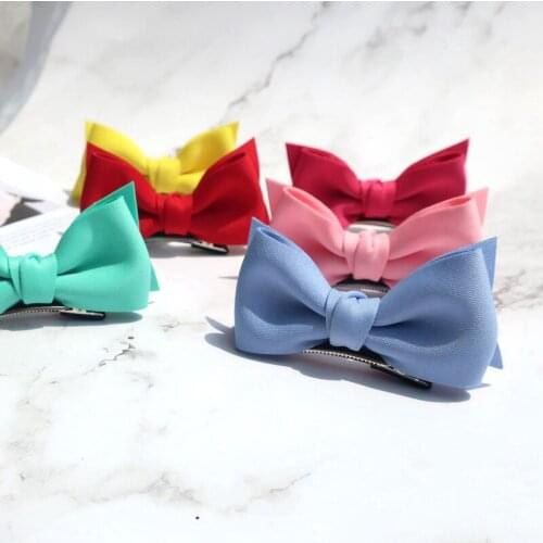 11pcs/lot Fluorescent Color Standing Hair Bows for Girls Cute Kids Hair Clips Princess Daily Party Hairpin Children Headwear