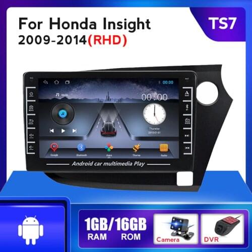 4Core Android IPS 1080P Video Car Multimedia Player For Honda Insight 2 LHD RHD 2009 -2014 Radio Audio GPS Navigation BT CAM DVR