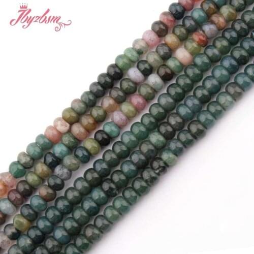 4x6mm Smooth Rondelle Shape Bead Agates Natural Stone Beads For DIY Necklace Bracelats Earring Jewelry Making 15" Free Shipping