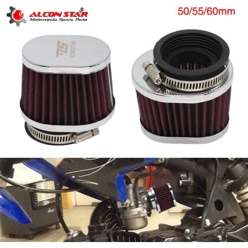 Alconstar- 50mm 55mm 60mm Air Filter Motorcycle Car Minibike Cold Air Intake High Flow Cone Filter Race for Honda for Yamaha