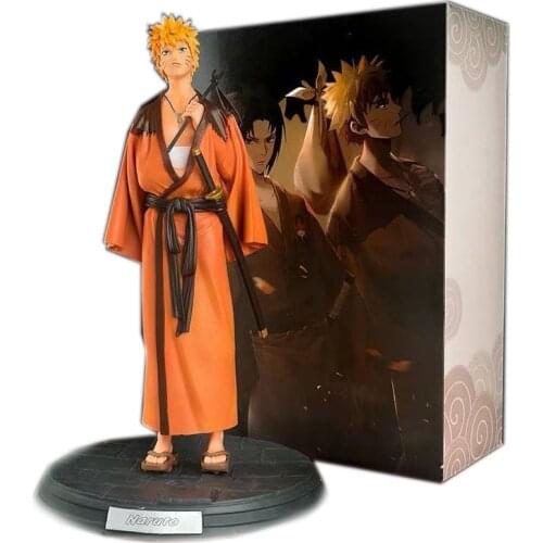 24-30cm Naruto Anime Figures Kakashi Naruto Sasuke Neji Model Toys Ornaments PVC Action Figures with Box Toys For Children