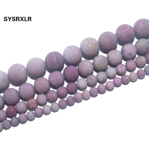Free Shipping Dull Polish Natural Stone Pink Rhodochrosite Round Beads For Jewelry Making DIY Bracelet Necklace 4/6/8/10 MM