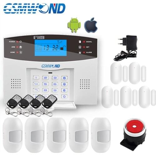 Comfortable Keyboard M2B Wireless GSM alarm system, LCD Screen, For Home Burglar Alarm System, Sensor Detector Alarm