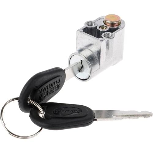 Ignition Lock Battery Safety Pack Box Lock + 2 key For Motorcycle Electric Bike Scooter E-bike