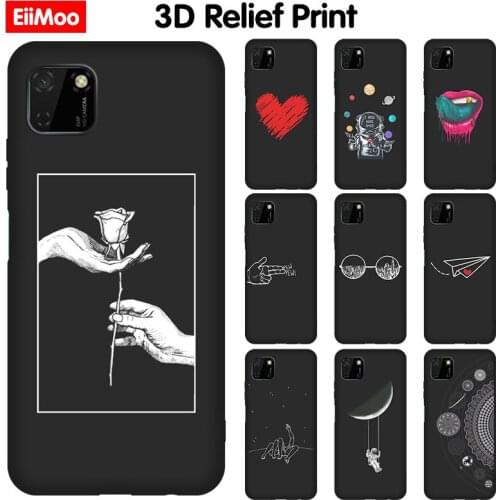 EiiMoo 3D Relief Thin Phone Cases For Samsung Galaxy A10S A20S A30S A50S A40 A70 A80 M10S M40 A10E A20E Back Cover Fashion Print