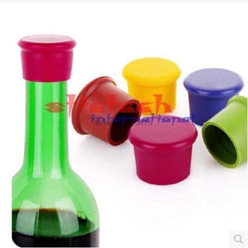 By dhl or ems 200pcs 2016 New Candy Color Silicone Wine Bottle Stoppers Kitchen Bar Tools