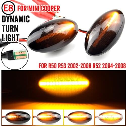For Mini Cooper R50 R53 2002-2006 Dynamic LED Turn Signal Side Marker Light For Mini Cooper R52 2004-2008 LED Side Repeater Lamp