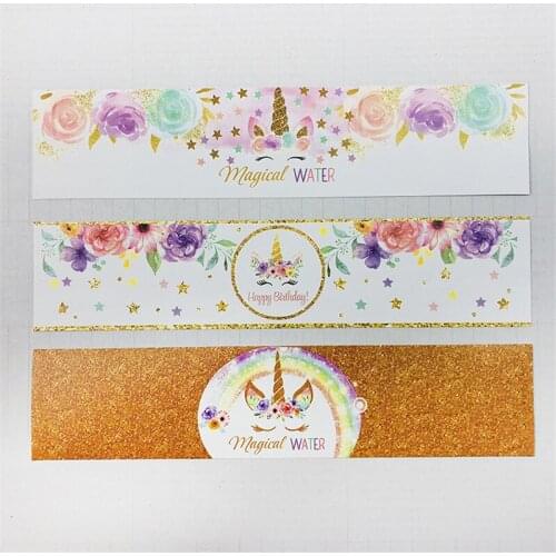 Unicorn Bottle Label Holiday Party Decoration Unicorn Party Birthday Party Decoration Bottle Label Sticker DE72