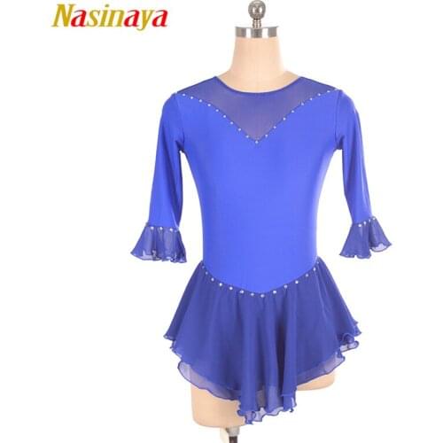 Nasinaya Figure Skating Dress Customized Competition Ice Skating Skirt for Girl Women Kids Patinaje Gymnastics Performance 226