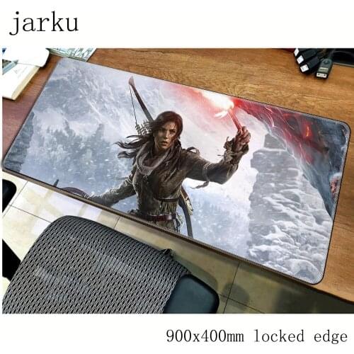 Tomb raider mousepad gamer 900x400X3MM gaming mouse pad large Professional notebook pc accessories laptop padmouse ergonomic mat