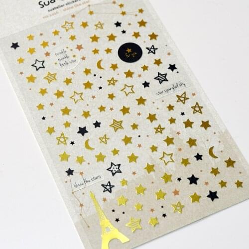 Creative Star And Tower Stickers Diary Sticker Scrapbook Decoration PVC Stationery DIY Stickers School Office Supply