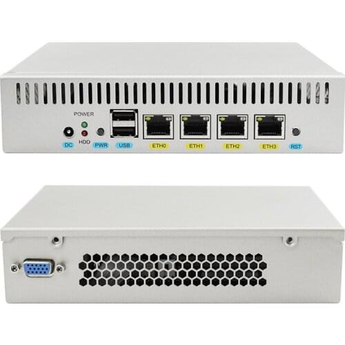 X86 Linux Mini PC 4 LAN Celeron J3160 J3455 J4205 N2840 N2940 N3540 J1900 Firewall Router pfSense 4 NIC Network Server