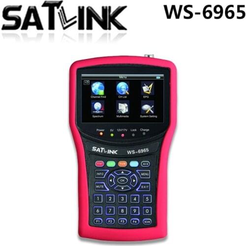 Original Satlink WS-6965 WS 6965 HD DVB-T&DVB-T2 With Spectrum Analyzer Finder digital meter Satlink WS-6965