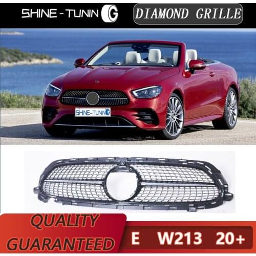 Adecuado para la nueva parrilla de clase E W213 E63 amg Diamond E200 E300 E320 2021 + con/sin cámara W213 C238 rejilla de di