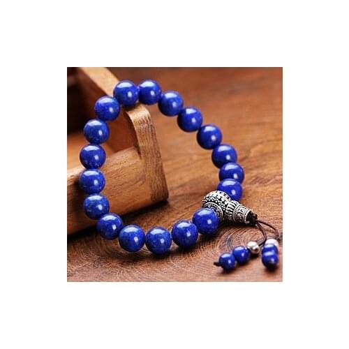 Genuine Lapis Lazuli Beaded Bracelet Tibetan Lapis Lazuli Beads Bracelet Tibetan Mala Bracelet Lapis Lazuli Mala Bracelet