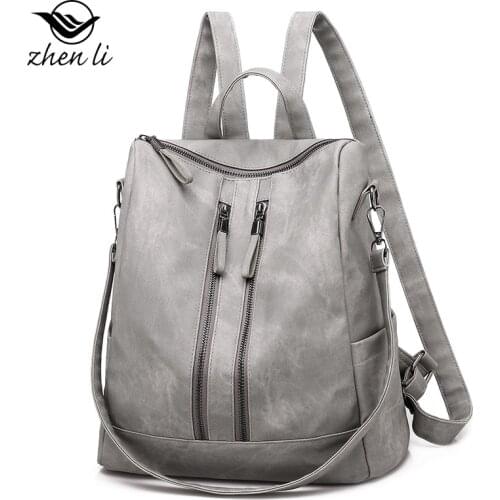 2021 Vintage Woman Backpack High Quality Youth PU Leather Backpacks for Teenage Girls Female School Bag Hot Sale Backpacks