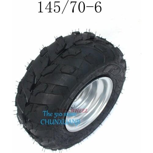 STOCK IN USA Go Kart Buggie Atv Quad 1 Wheeler Front Rear Atv Tires and Wheels 145/70-6 for 6" Rims TU