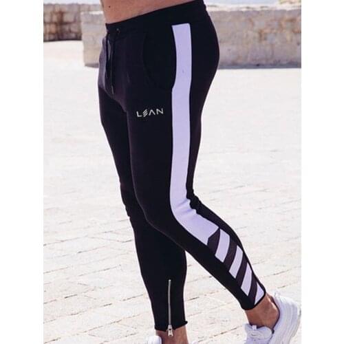 New sweatpants Mens solid workout bodybuilding clothing casual GYMS fitness sweatpants joggers trousers Pencil pants