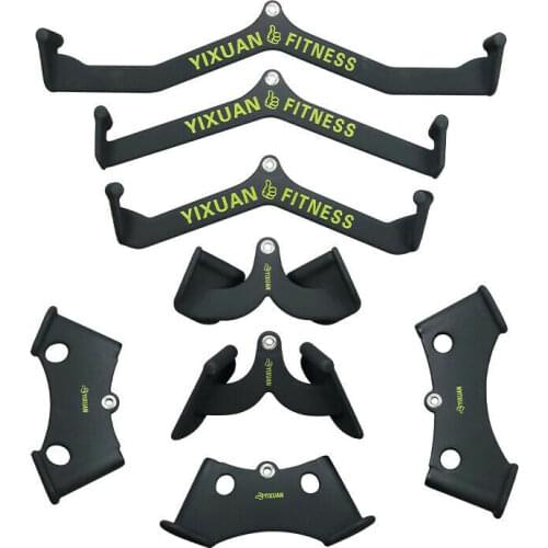 Gym Fitness Rowing T-Bar Bicep Triceps Back Blaster Handle Press Down Hand Grips Pull Down V-Bar Pulley Cable Machine Attachment