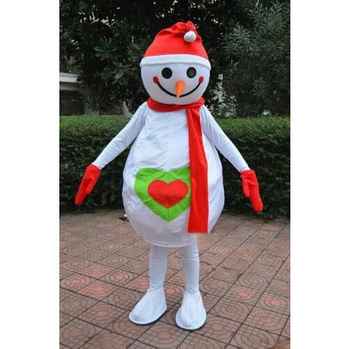 Adults Snow Man Mascot Costume Suits Game Dress Outfits Promotion Carnival Fursuit Cosplay Hallowen Gift Unisex Top Sale