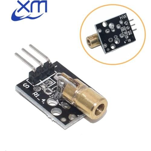 1PCS KY-008 650nm Laser sensor Module 6mm 5V 5mW Red Laser Dot Diode Copper Head for Arduino