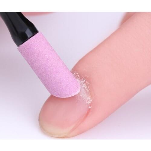 1PC Nail File Nail Art Trimmer Polish Stick Quartz Scrub Exfoliator Cuticle Hang Nail Remover Pusher Polish Pen Manicure TSLM1
