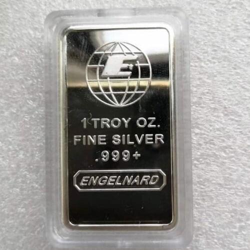 1 Oz Fine 999,9 Silver Bar Quality Silver Plated Metal Bars Metal Crafts Quality Festival Art Ornament for Birthday Gifts