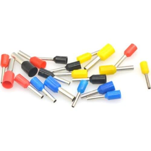 100PCS/lot VE1008 VE1010 VE1012 VE1508 VE1510 Cable Tube insulating Insulated terminals Cable Wire Connector Crimp Terminal