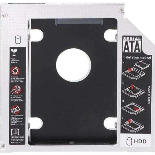 12.7mm 2nd HDD Caddy SATA 3.0 2.5" SSD Case For Laptop ODD DVD/CD-ROM Optical Bay