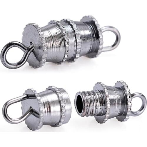 20Pcs Copper Rhoudium Tone 15mm Screw Clasps For DIY Necklace Bracelet Jewelry Findings