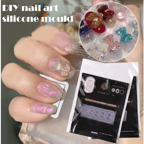 3D Silicone Mold Nail Carving Stamping Stencils Crystal Plate Nail Art Template DIY Manicure Mould MPwell
