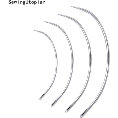 50PCS 4 Sizes Arc Shaped Home Craft Supply Handmade Curved Needle Leather Needle Helper Used for Carpet Cushion Doll Making