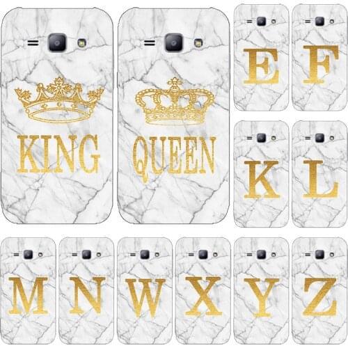 Phone case for Samsung Galaxy J1 Mini Prime ACE 2016 2015 J100F J110F J120F J105F J106F Marble Golden English Letter Back Cover
