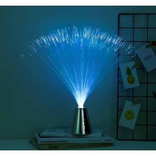 Optic Fiber Flower Light Star Sky Shaped Colorful LED Festival Atmosphere Night Lamp Party Valentine Wedding Home Decoration