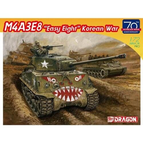 DRAGON 7570 1/72 M4A3E8 Sherman Korean War - Scale Model Kit