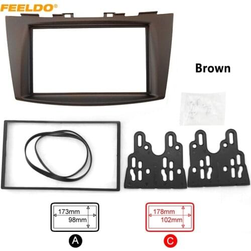 FEELDO For SUZUK Swift up, Ertiga 2012 up 2 Din Radio DVD Stereo Panel Dash Mount Installation Trim Kit Frame Surround Bezel