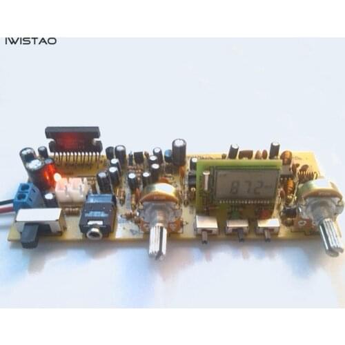 IWISTAO 2X8W FM Radio Finished Board Display TA8122AN Power Amp TDA7057AQ Working Voltage DC 4.5V-18V