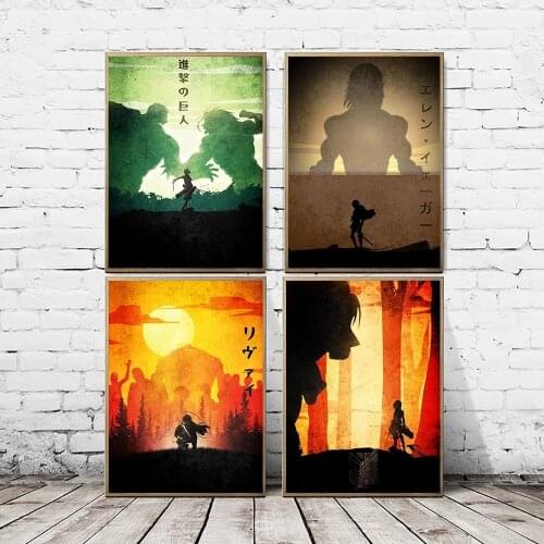 Anime Attack On Titan Painting Nordic Home Decor Canvas Modern Print Picture Modular Living Room Wall Art Decor Poster Frame