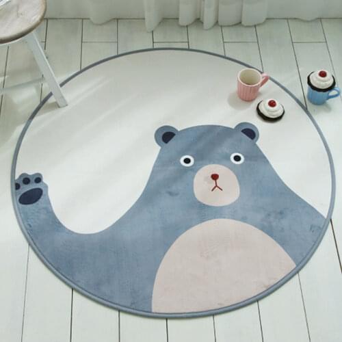 Cute Bear Floor Mat Baby Play Mat Pad Newborn Infant Crawling Blanket Playmat Round Carpet Floor Rug Kids Children Home Decor